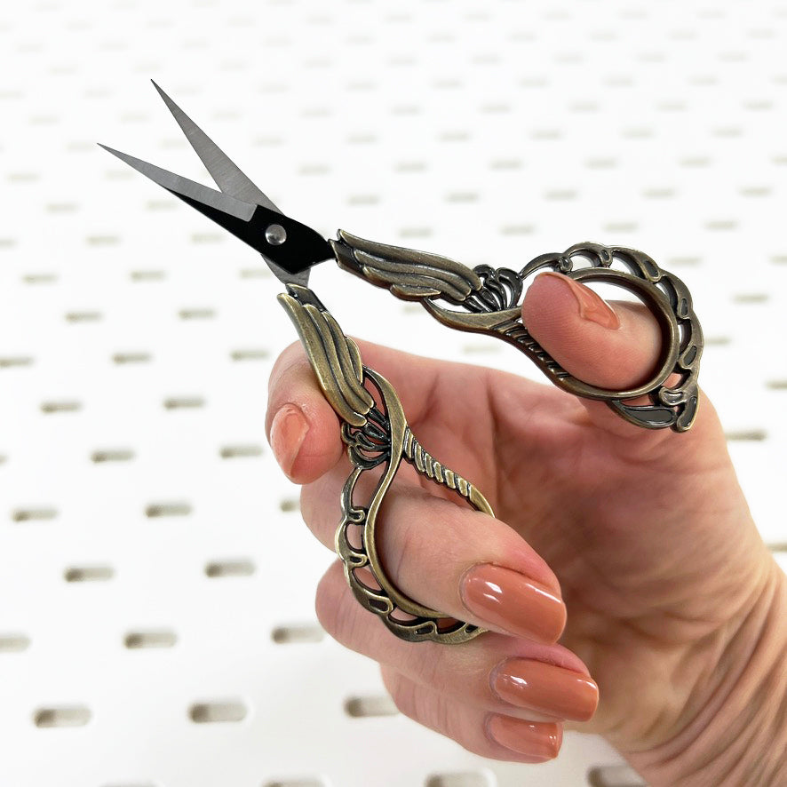 Angel Wing Antique Gold Coloured Scissors | Needlework Embroidery Quilting Craft - SweetpeaStore