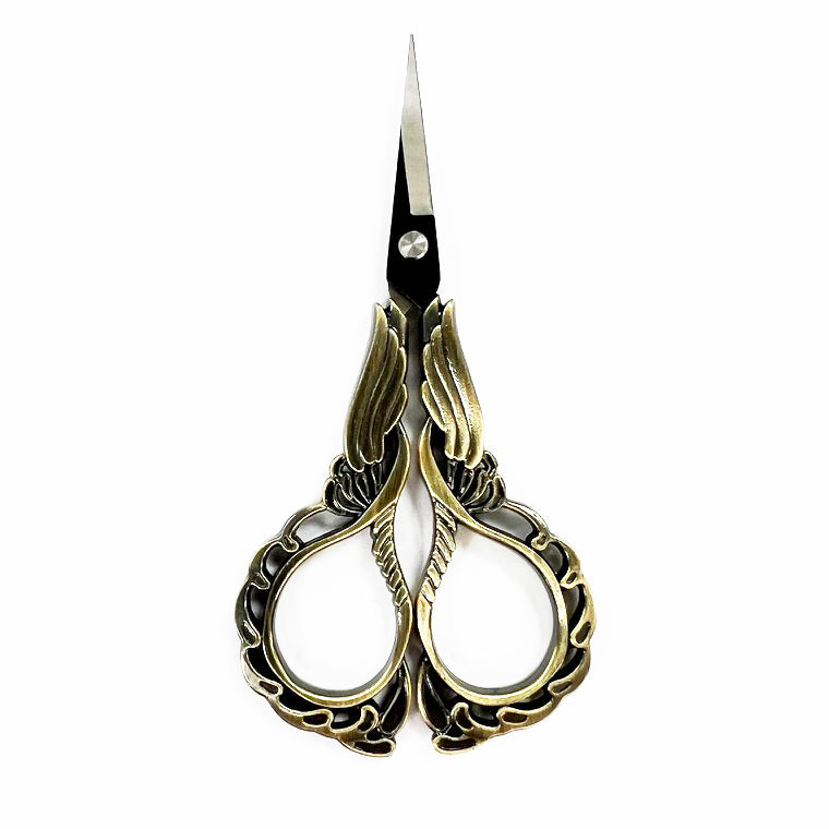 Angel Wing Antique Gold Coloured Scissors | Needlework Embroidery Quilting Craft - SweetpeaStore