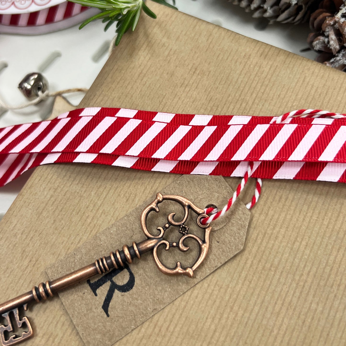 Stripe Ribbon 16mm 25mm Red & White Candy Cane Grosgrain | Christmas Wrapping Craft Wreath Bows | Metre or 25m Roll - SweetpeaStore