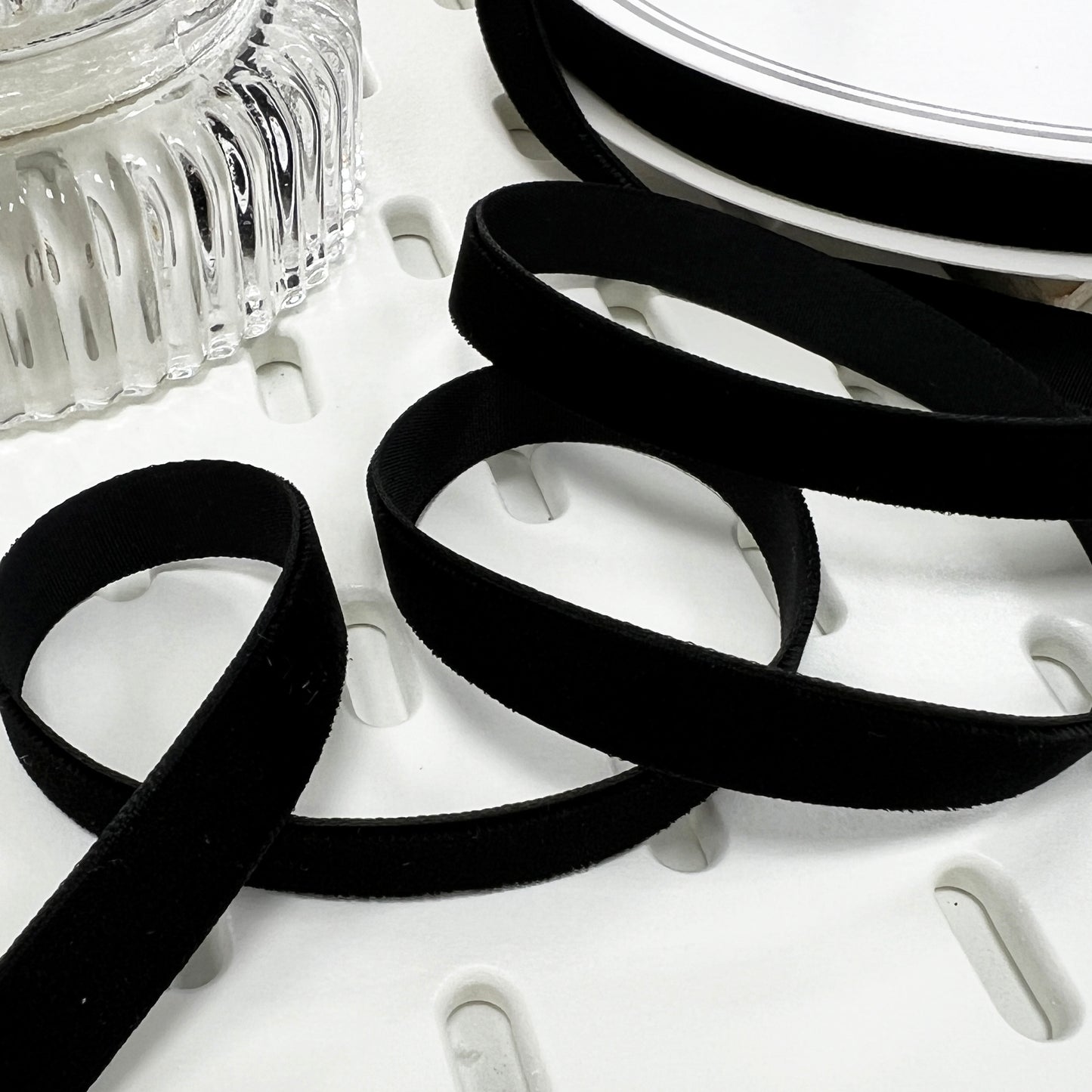 9mm Black Velvet Ribbon | 1m or Full Roll | Single Sided | Invitations Valentine's Craft Decorations Decor