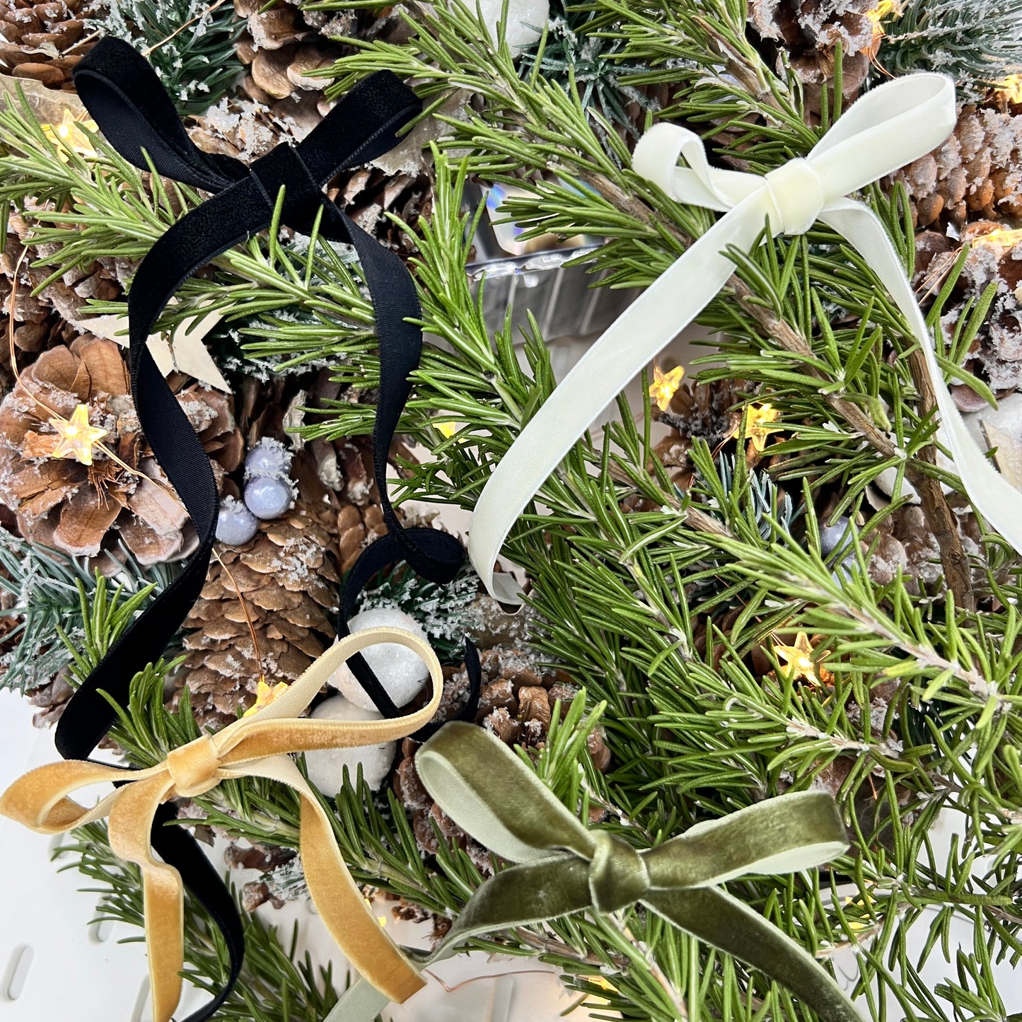 9mm Antique White Cream Velvet Ribbon | 1m or Full Roll | Single Sided | Invitations Craft Decorations Decor