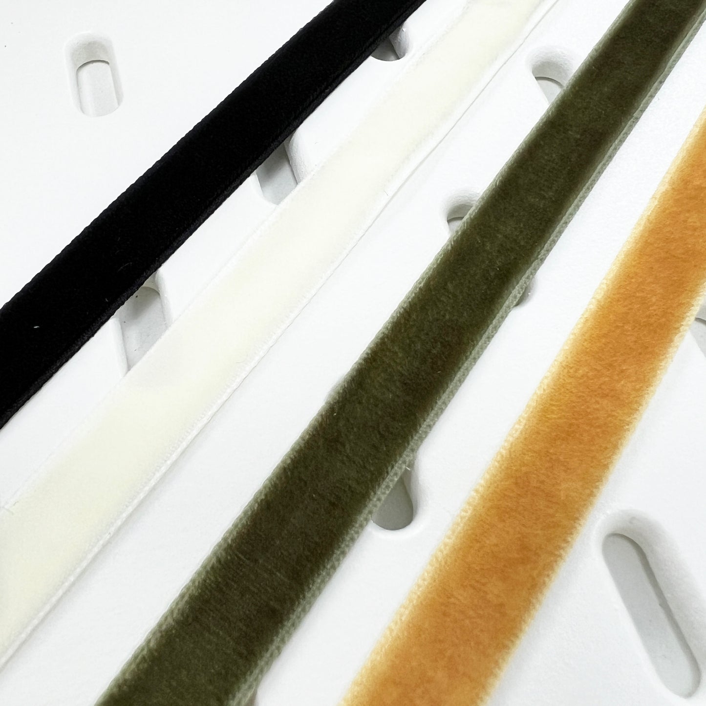 9mm Antique White Cream Velvet Ribbon | 1m or Full Roll | Single Sided | Invitations Craft Decorations Decor