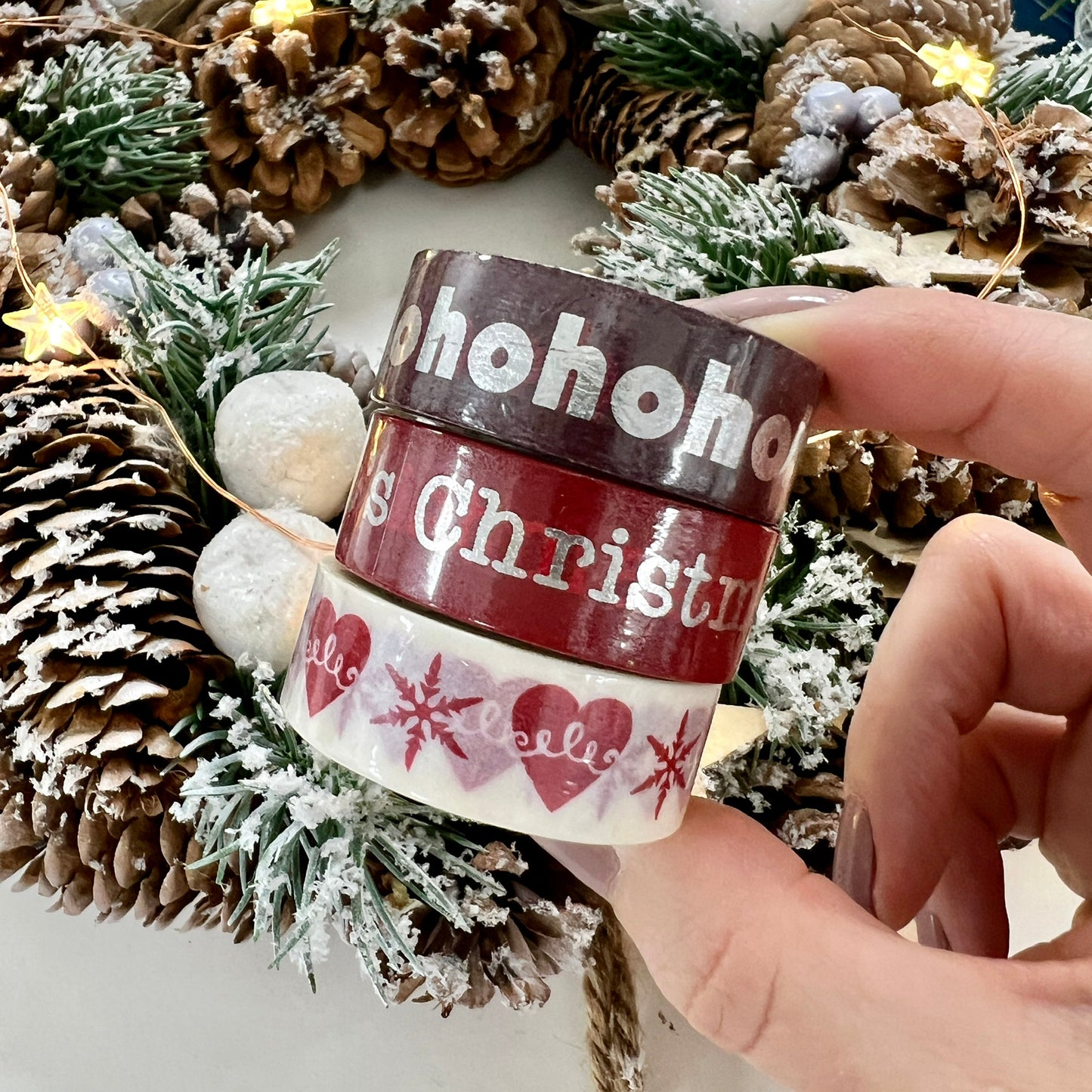 Christmas Washi Tape | Blue & Silver Foil Tree Star Red & White | Choose Design - SweetpeaStore
