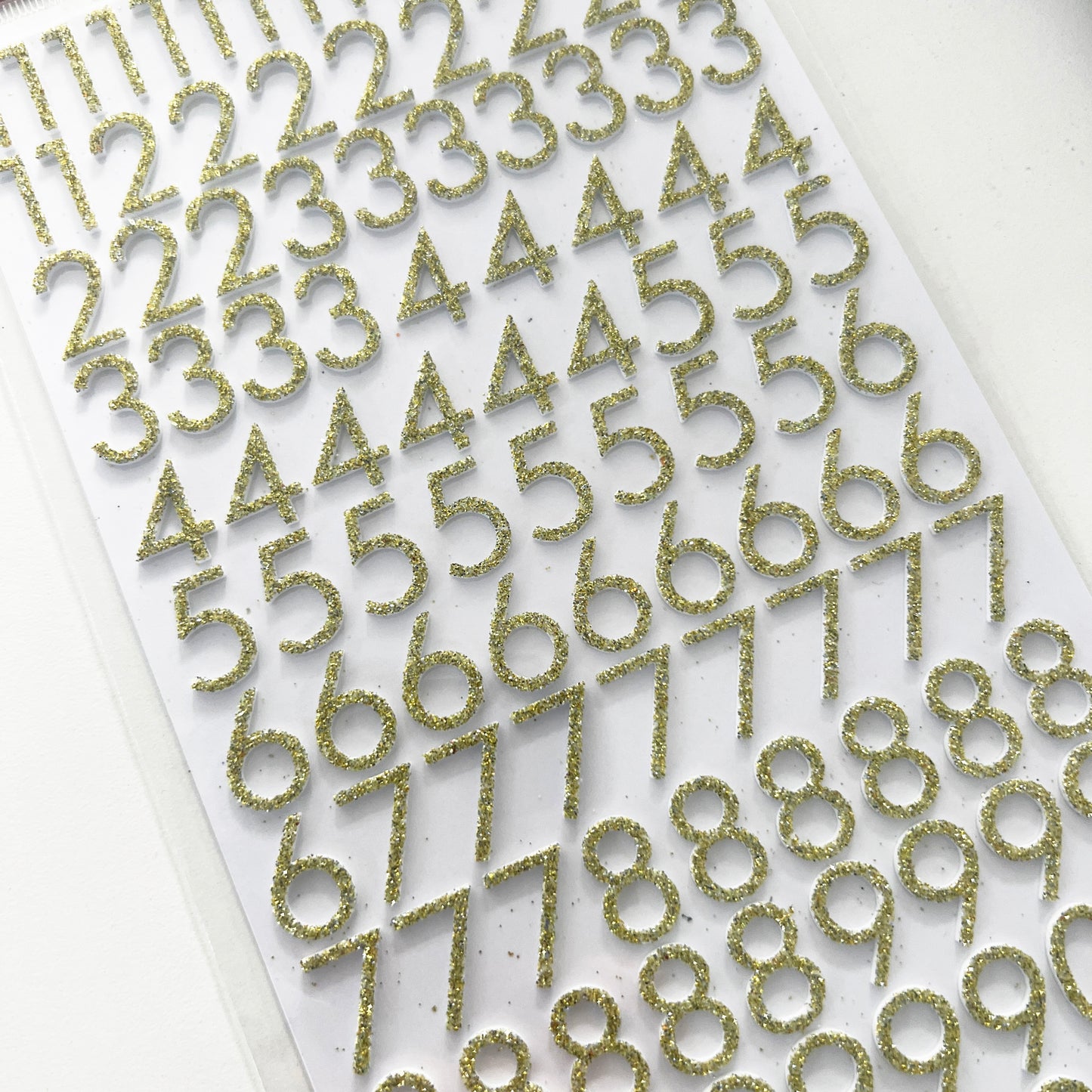 Number Stickers Gold Glitter Scrapbooking Craft Peel-Off Sticker - SweetpeaStore