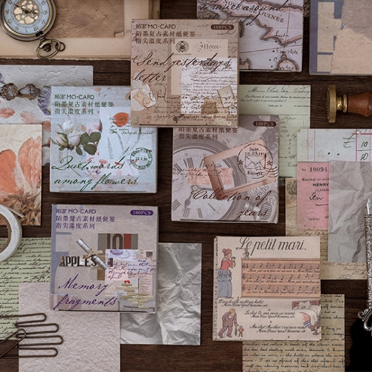 Set of 100 Mini Journalling Scrapbook Vintage Papers - Choose Design - SweetpeaStore
