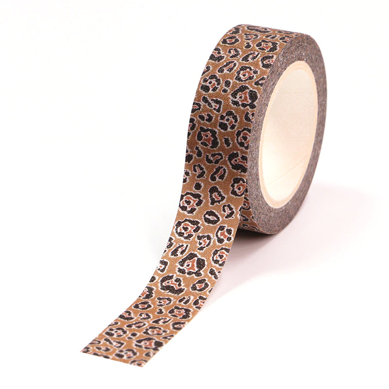 Shimmer Leopard Print Washi Tape - 15mm x 5m - SweetpeaStore