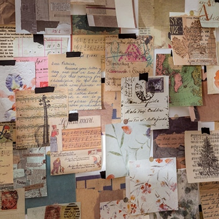 Set of 100 Mini Journalling Scrapbook Vintage Papers - Choose Design - SweetpeaStore