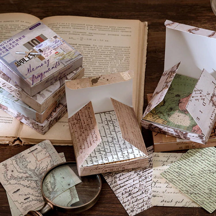 Set of 100 Mini Journalling Scrapbook Vintage Papers - Choose Design - SweetpeaStore