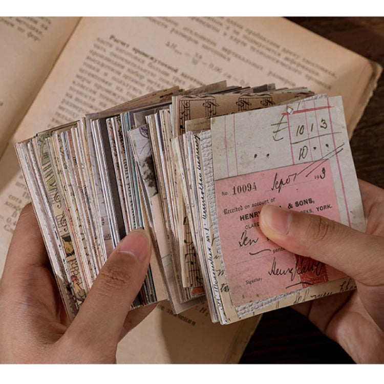 Set of 100 Mini Journalling Scrapbook Vintage Papers - Choose Design - SweetpeaStore
