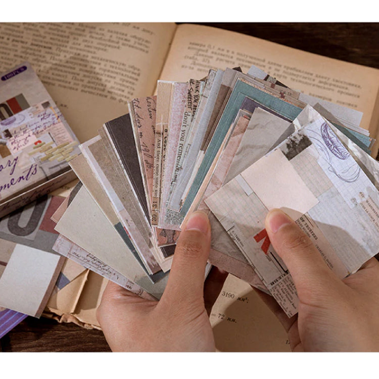 Set of 100 Mini Journalling Scrapbook Vintage Papers - Choose Design - SweetpeaStore