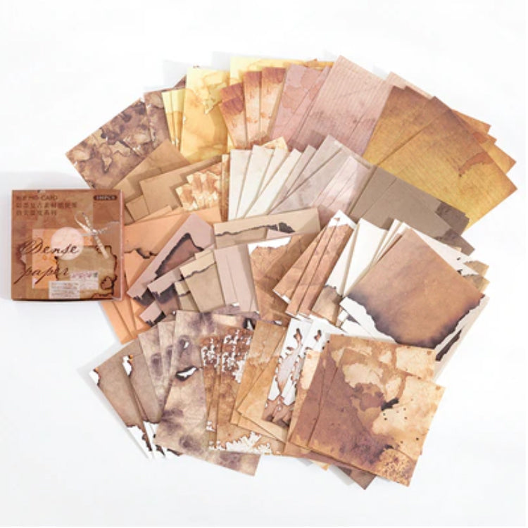 Set of 100 Mini Journalling Scrapbook Vintage Papers - Choose Design