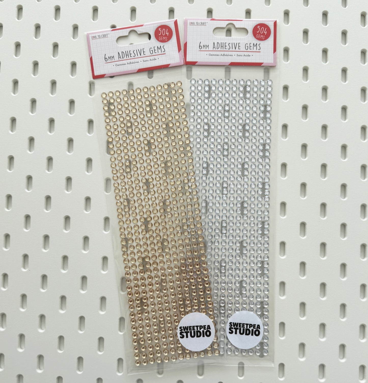 Adhesive Gems | 6mm Gold & Silver | Craft Scrapbooking Card making - SweetpeaStore