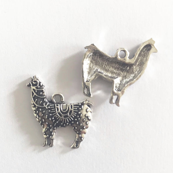 1 Box 20Pcs Animal Charms Llama Charms Bulk Sheep Charm Enamel Alpaca Charm  White Metal Alloy Charms