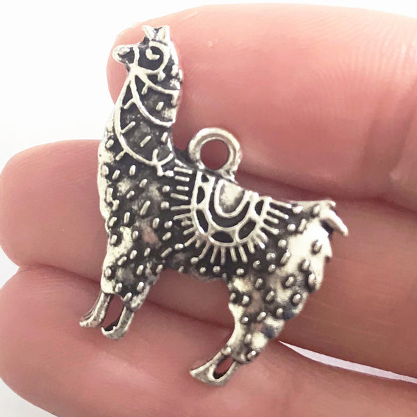 1 Box 20Pcs Animal Charms Llama Charms Bulk Sheep Charm Enamel Alpaca Charm  White Metal Alloy Charms