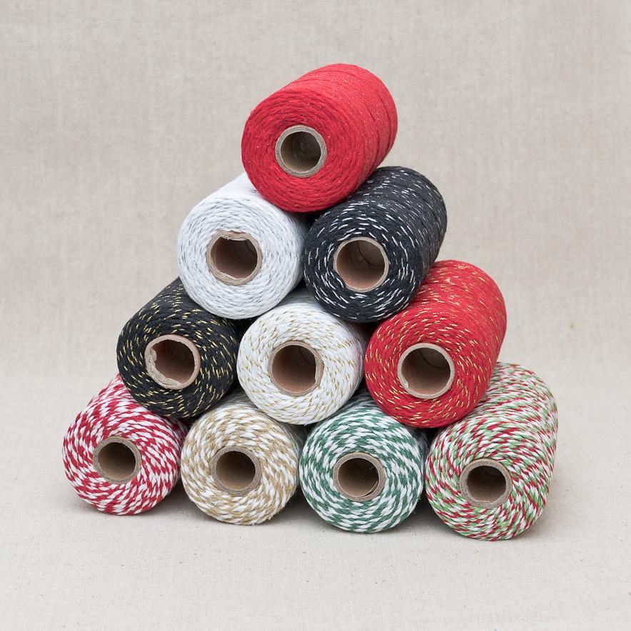 Natural & White Bakers Twine Roll - 100m - SweetpeaStore