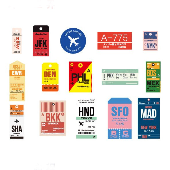 World Traveller Sticker Set - Choose Design - 30 Stickers - SweetpeaStore