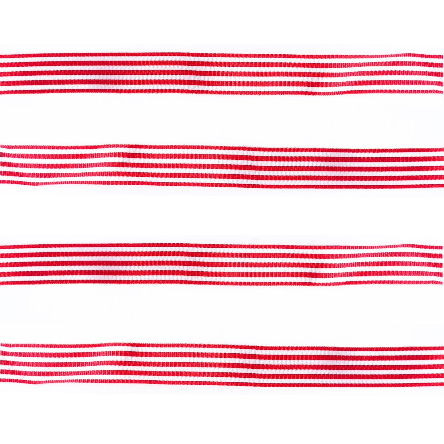 Red & White Stripe Ribbon | 3 Widths 9mm 16mm 25mm | Choose Length or Roll