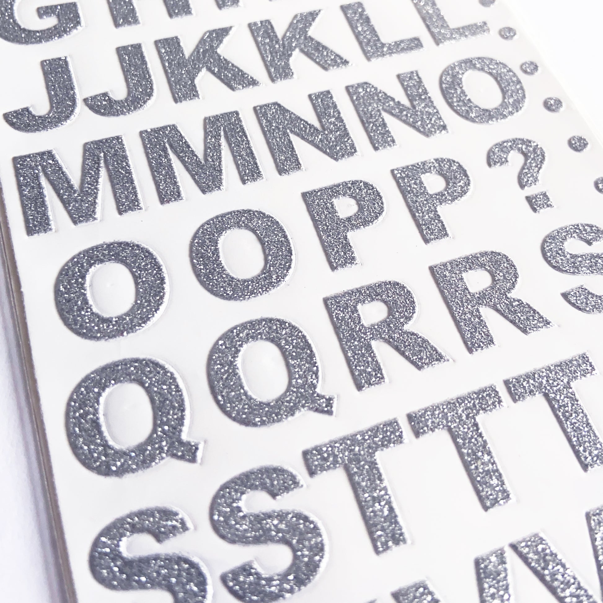 Alphabet Letter & Number Stickers | Metallic Sparkly Glitter Gold Silver Rose - SweetpeaStore