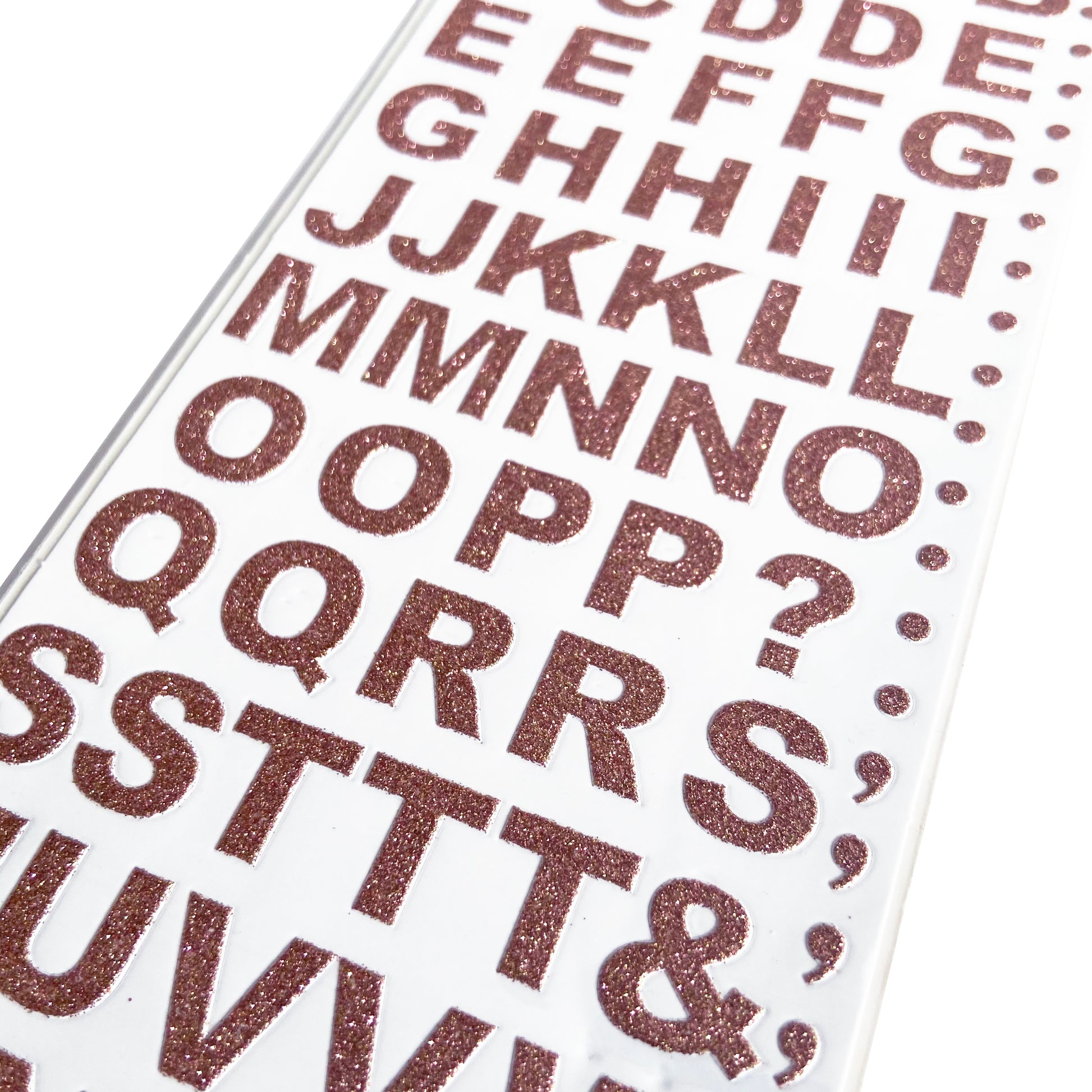 Alphabet Letter & Number Stickers | Metallic Sparkly Glitter Gold Silver Rose - SweetpeaStore