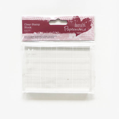 Acrylic Stamp Block Cling Clear Stamping | 4 sizes | Inch & Cm Marking with Grid - SweetpeaStore