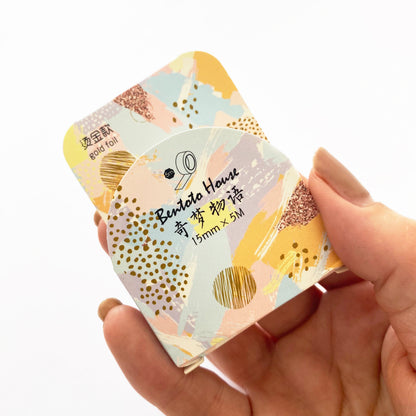 Gold Foil Washi Tape | Luxe Pretty Aesthetic Pastel Paper | Journalling Scrapbook - SweetpeaStore