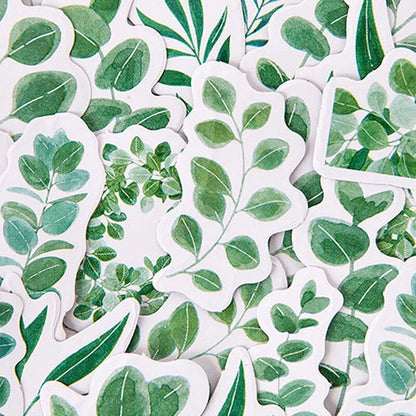 Green Leaves Eucalyptus Mini Box Stickers | Peel Off Sticker | Scrapbooking Journalling - SweetpeaStore