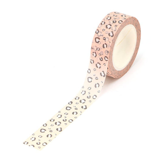 Pink Leopard Print Paper Washi Tape | 1.5cm x 10m | Cute Stationery Journals Scrapbook - SweetpeaStore