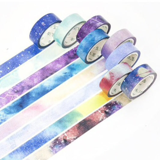 Cosmic Skies Space Galaxy Starry Celestial Sky | 15mm x 7m Paper Washi Masking Tape | Choose Design Or Buy Set!