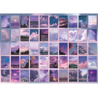 Cloud Collage Photo Sticker Book 4cm x 6cm | Journalling Planners Scrapbooking | 50 Sheets | Washi Paper Peel off Stickers - SweetpeaStore