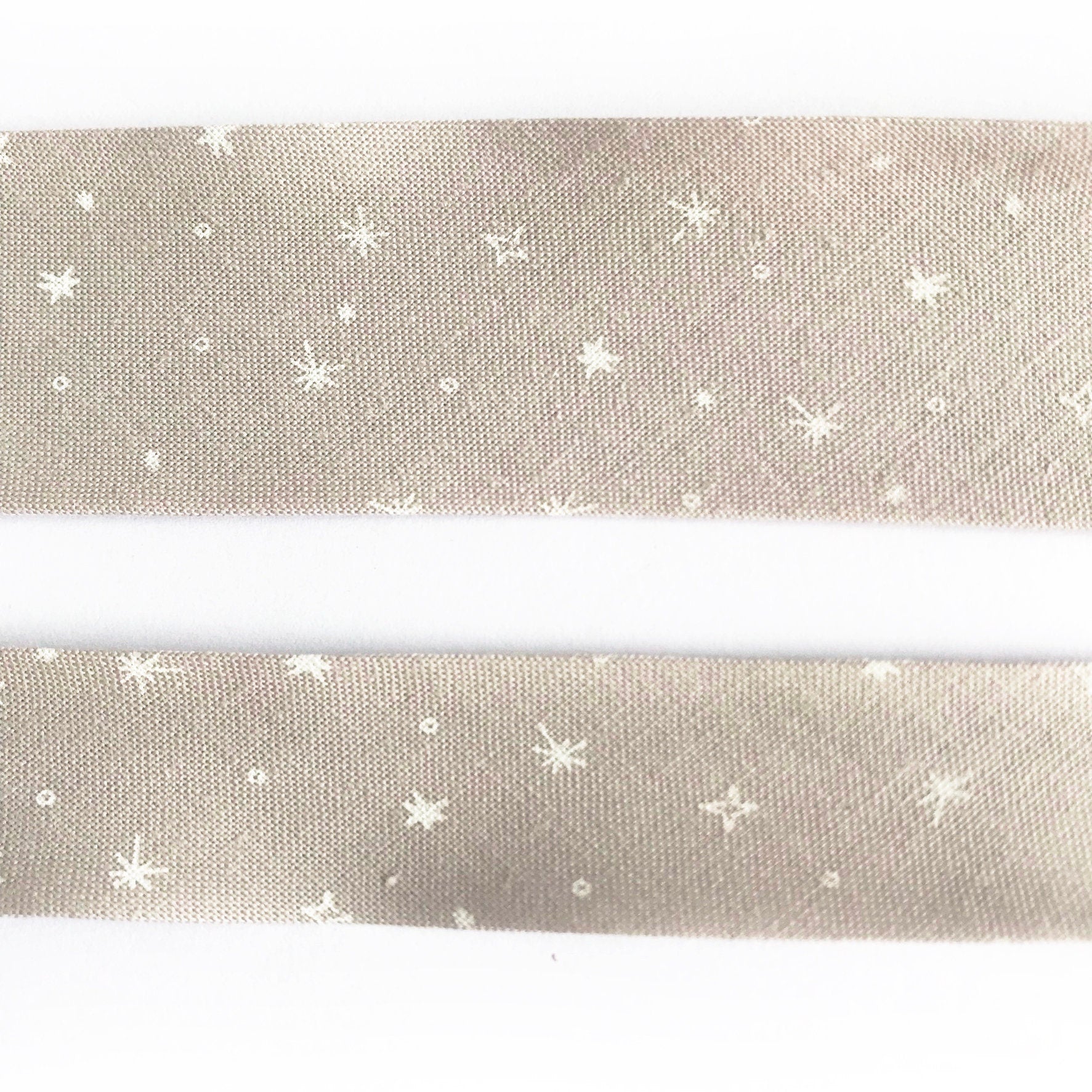 Bias Binding Natural Beige White Star Tape Trim | 20mm or 30mm | Sewing & Quilting - SweetpeaStore