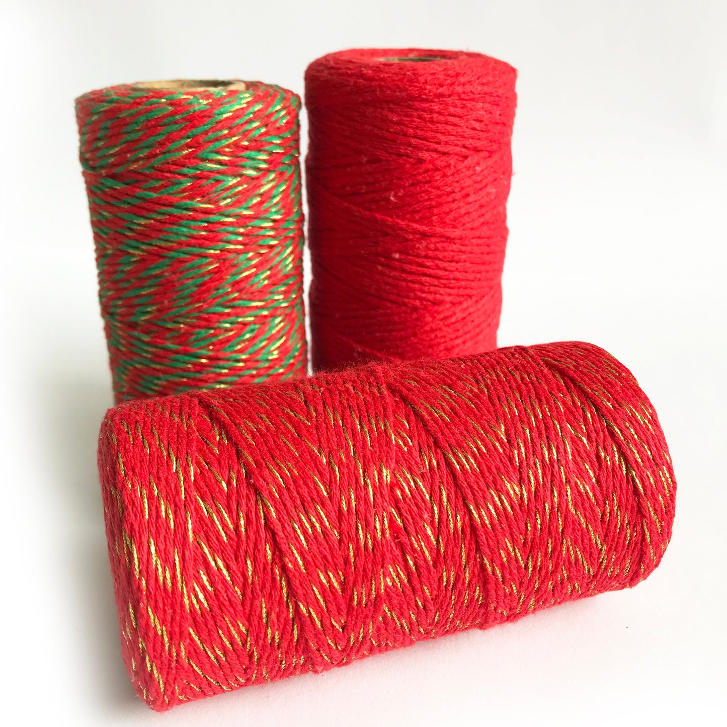 Metallic Lurex Bakers Twine 100m Roll | Wrapping Craft Rustic String | Gold Silver White Natural Red Green Metallic - SweetpeaStore