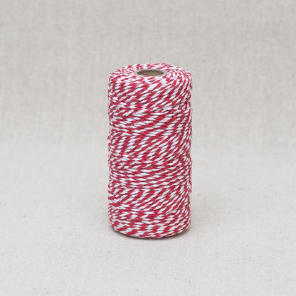 Cotton Bakers Twine 100m Roll - Wrapping Craft Rustic String - Gold Silver White Natural Red Green Metallic - SweetpeaStore