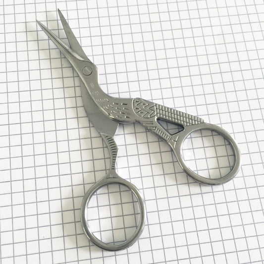 Silver Stork Scissors | Embroidery Bird Needlework Embroidery Craft Manicure Scissor - SweetpeaStore