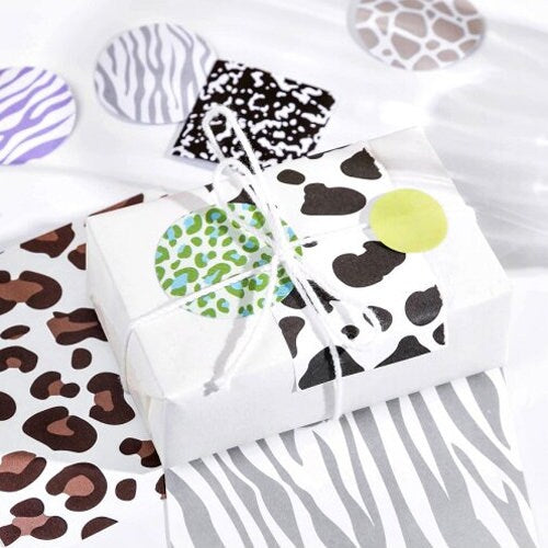 Cute Stickers | Set of 46 Animal Print Paper Peel Off Mini Box Sticker - SweetpeaStore