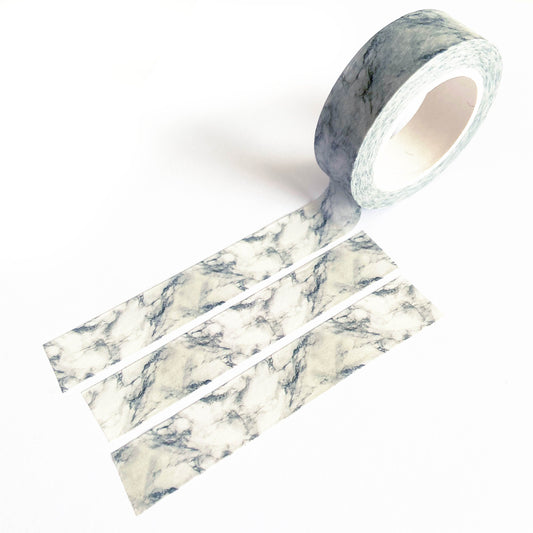 Grey Marble Stone Paper Washi Tape - 15mm x 10m - Stationery Craft Journalling Scrapbooking Journal - FREE UK POSTAGE!