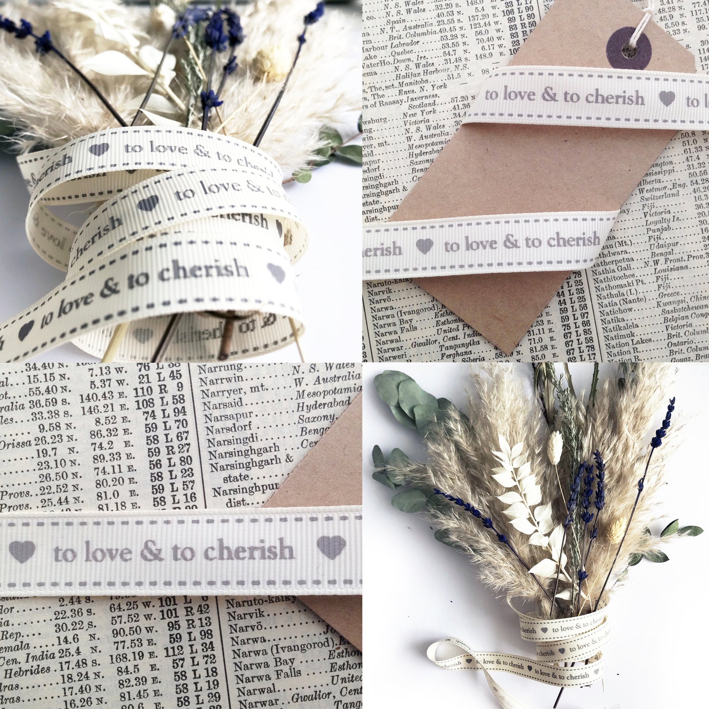 Wedding Ribbon Congratulations Anniversary Celebration Wrapping & Crafts 15/16mm - SweetpeaStore