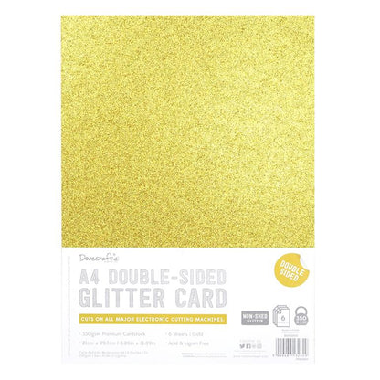 Glitter Card A4 or 12" x 12" Double Sided Metallics Rose Gold Silver or Rainbow - SweetpeaStore