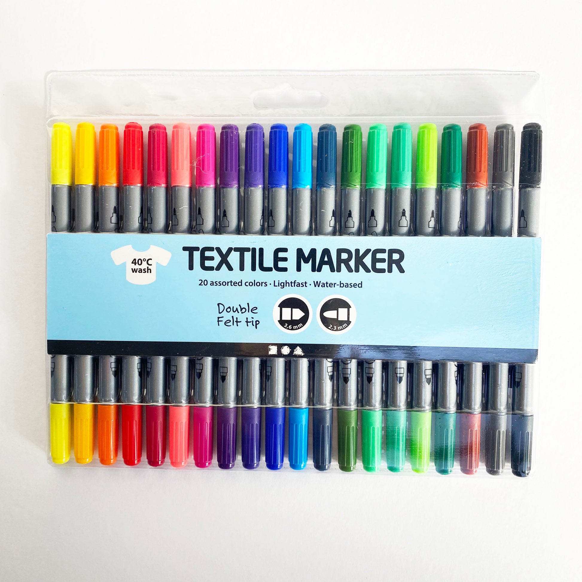 Fabric Pens Textile Markers Bold Vibrant Dual Ended Pen | Choose Set Brights Muted - SweetpeaStore