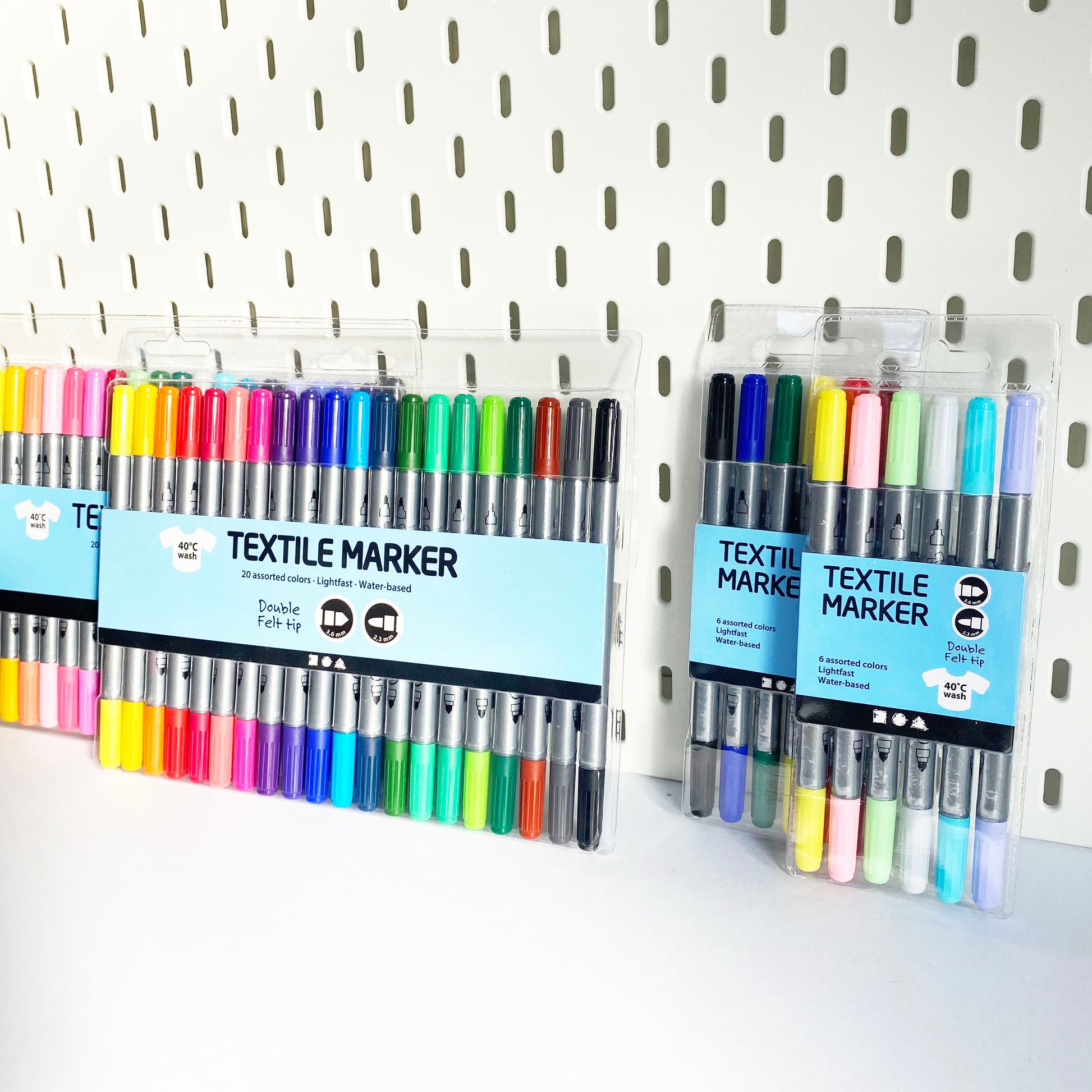 Fabric Pens Textile Markers Bold Vibrant Dual Ended Pen | Choose Set Brights Muted - SweetpeaStore