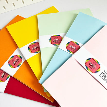 Coloured Mixed Paper 80gsm | A4 Mixed Assorted Shades | 50 100 200 Sheet Pack | Blue Green Brights Pastels - SweetpeaStore