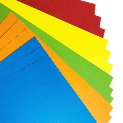 Coloured Mixed Paper 80gsm | A4 Mixed Assorted Shades | 50 100 200 Sheet Pack | Blue Green Brights Pastels - SweetpeaStore