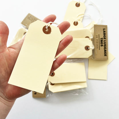 Manilla Cream Card Tags | Vintage String Eyelet | Craft Wrapping Label