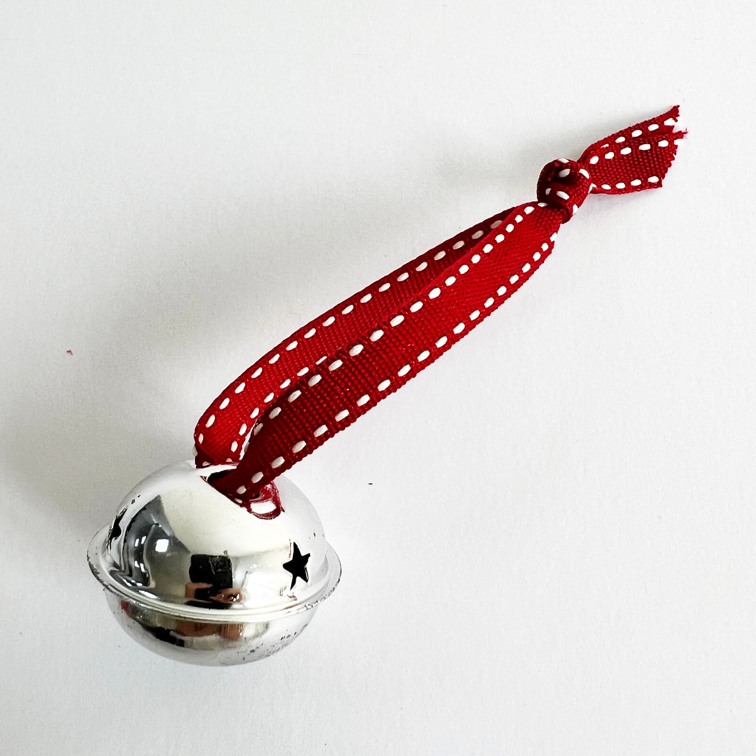 Cranberry Red & White Stitch Ribbon 9mm | Wrap Craft | Metre or Full 20m Roll - SweetpeaStore