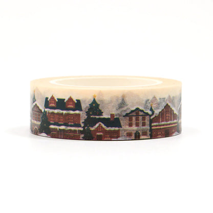 Christmas Village Houses Paper Washi Tape | 15mm x 10m | Stationery Journalling - SweetpeaStore