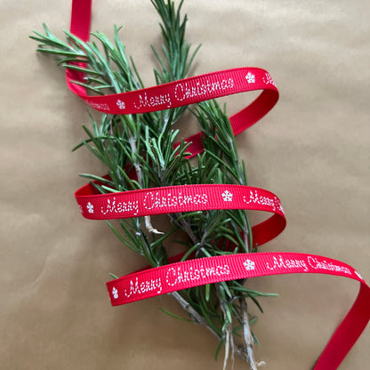 Christmas Ribbon | Santa Fox Tree Snowflake Red Green Blue | 10mm 16mm | Wrapping - SweetpeaStore