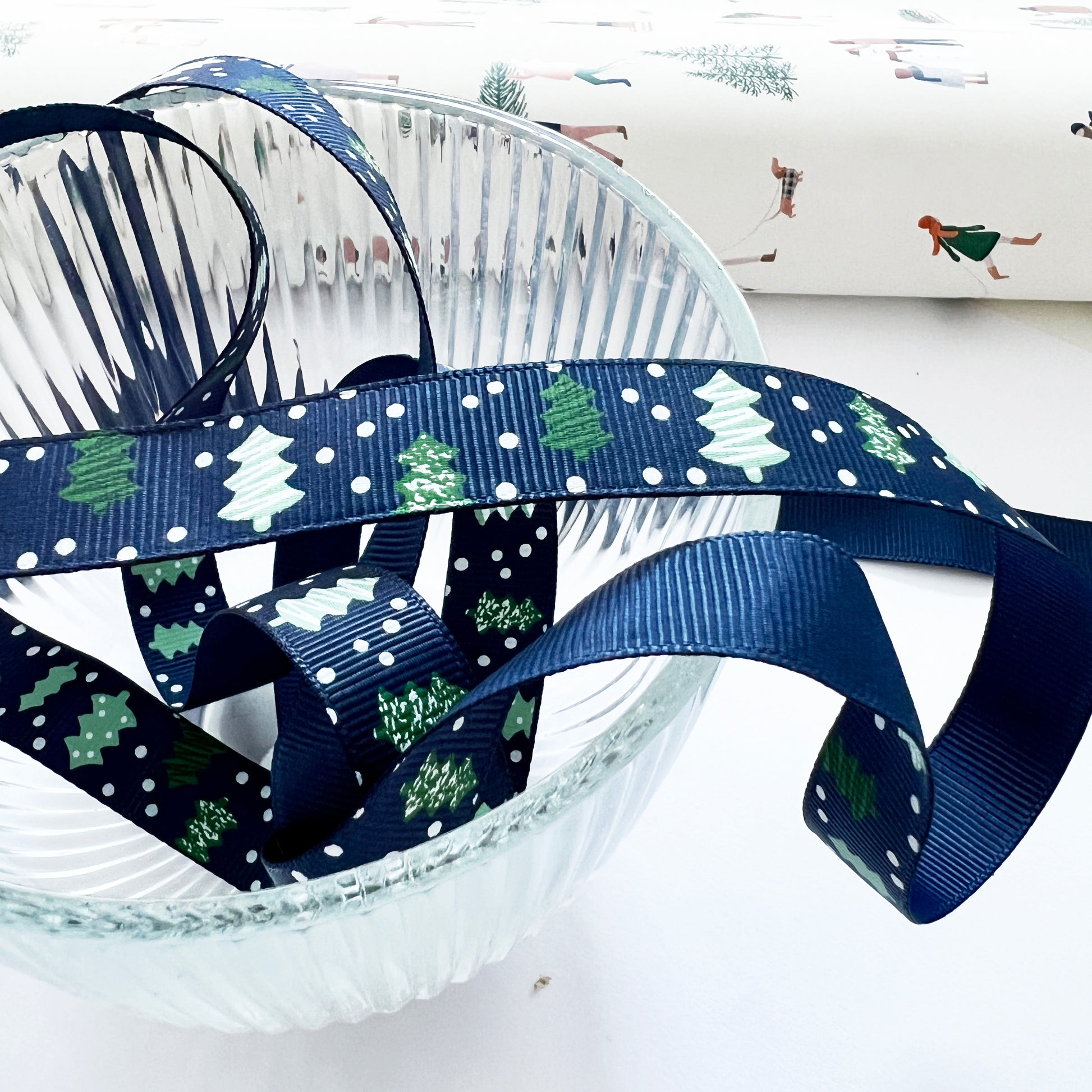 Christmas Ribbon | Santa Fox Tree Snowflake Red Green Blue | 10mm 16mm | Wrapping - SweetpeaStore