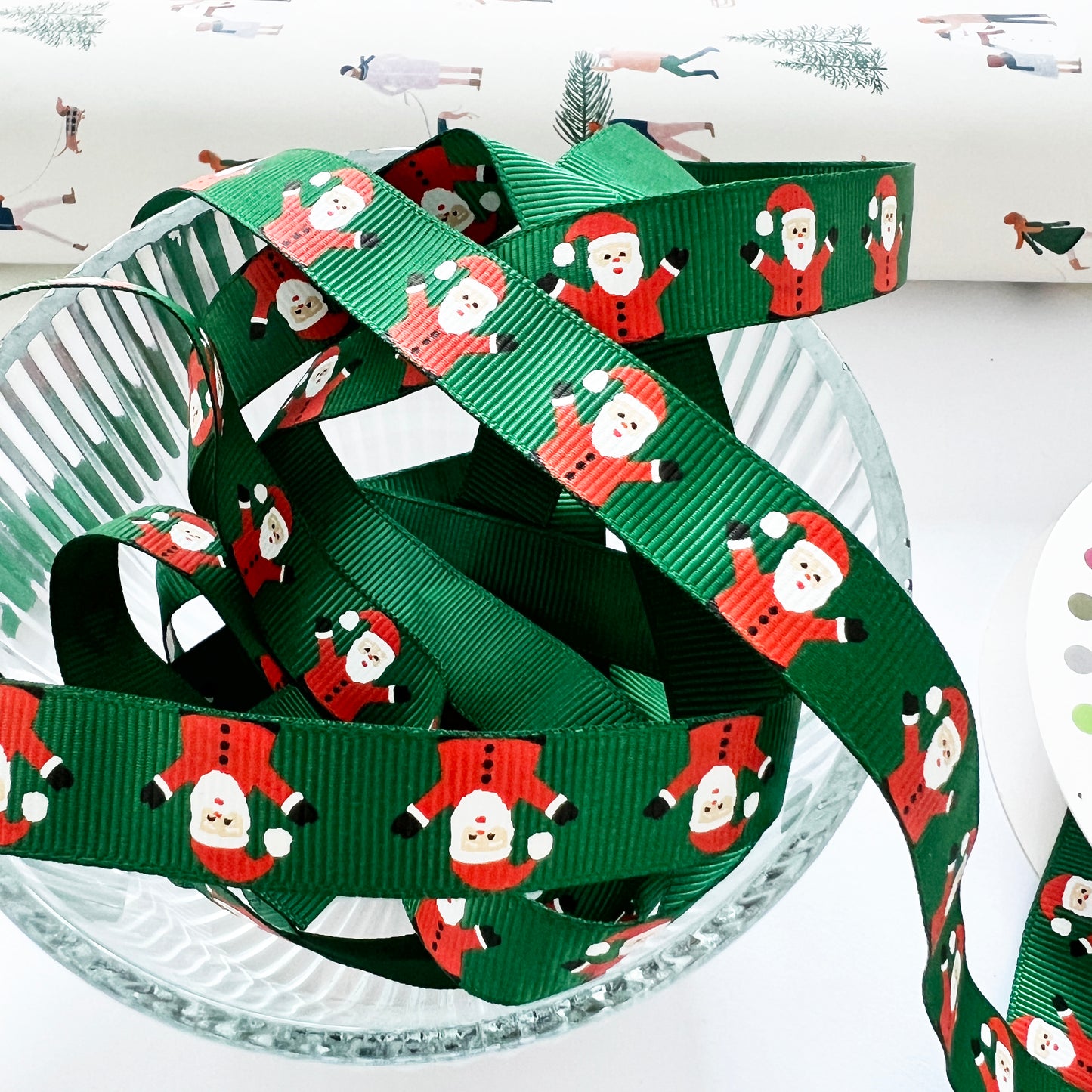 Christmas Ribbon | Santa Fox Tree Snowflake Red Green Blue | 10mm 16mm | Wrapping - SweetpeaStore