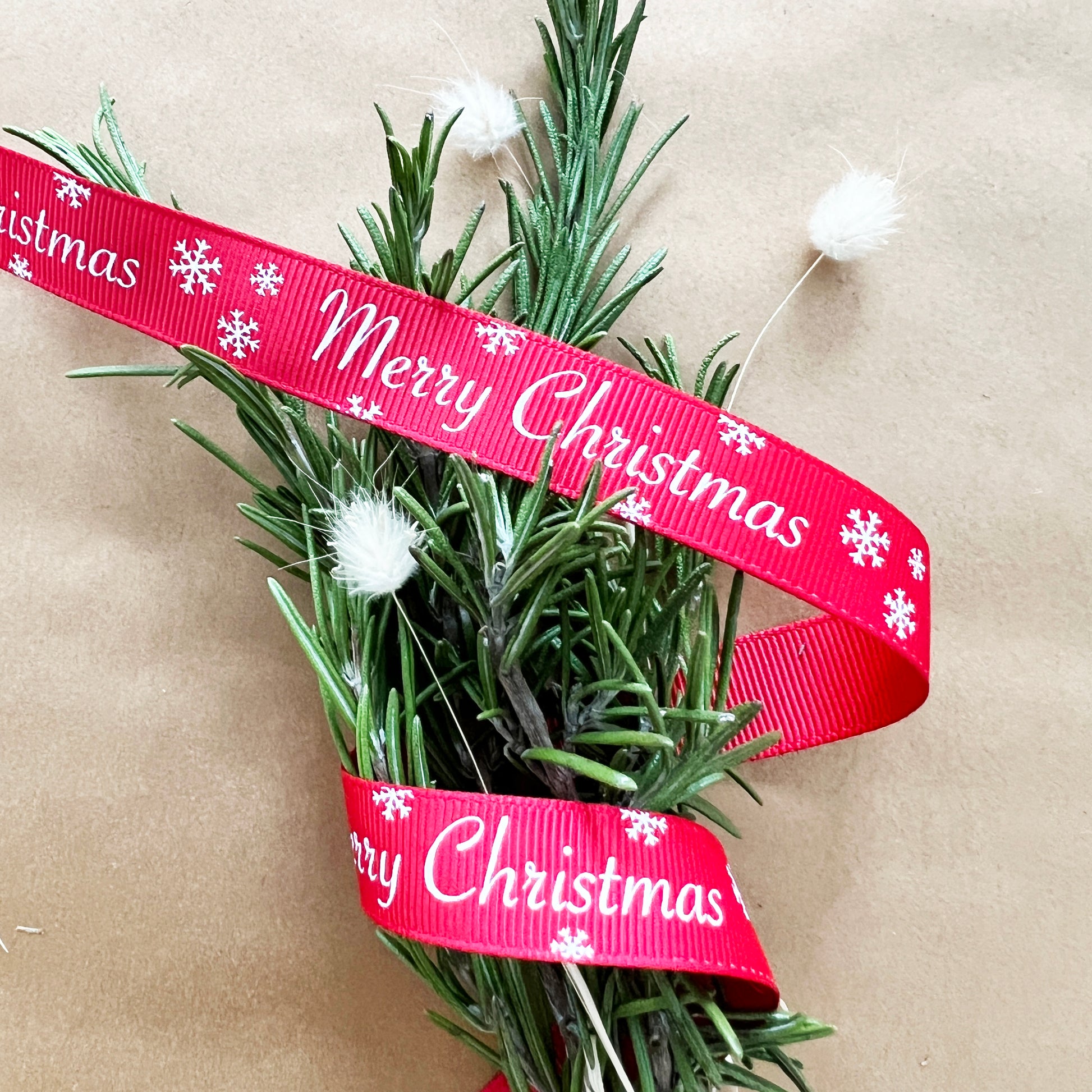 Christmas Ribbon | Santa Fox Tree Snowflake Red Green Blue | 10mm 16mm | Wrapping - SweetpeaStore