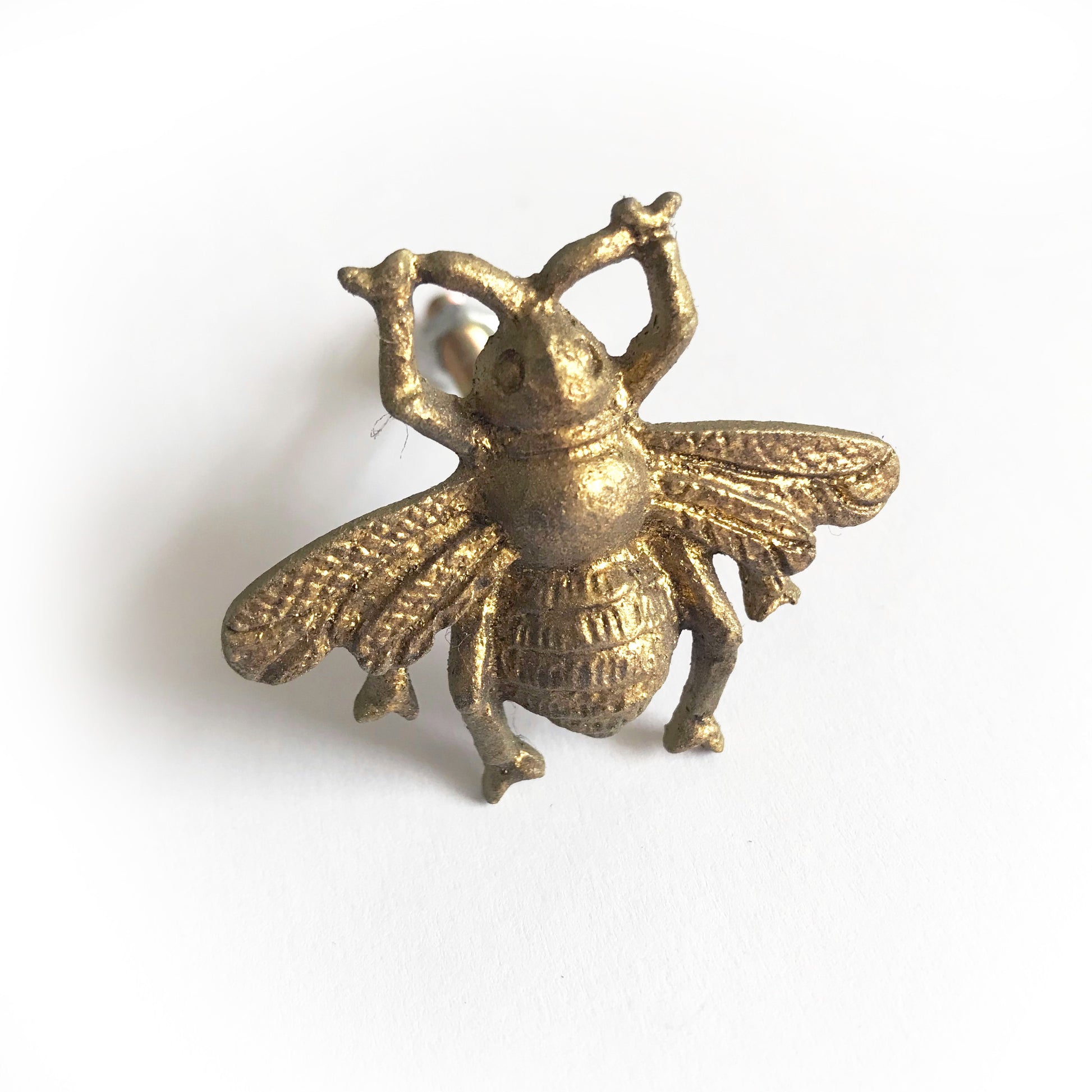 Drawer Knobs | Set of 2 Sass and Belle Vintage Brass Golden Bee | Upcycling - SweetpeaStore