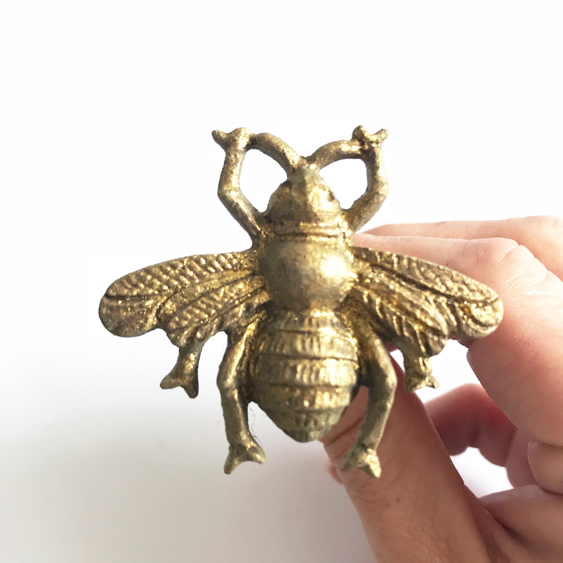 Drawer Knobs | Set of 2 Sass and Belle Vintage Brass Golden Bee | Upcycling - SweetpeaStore